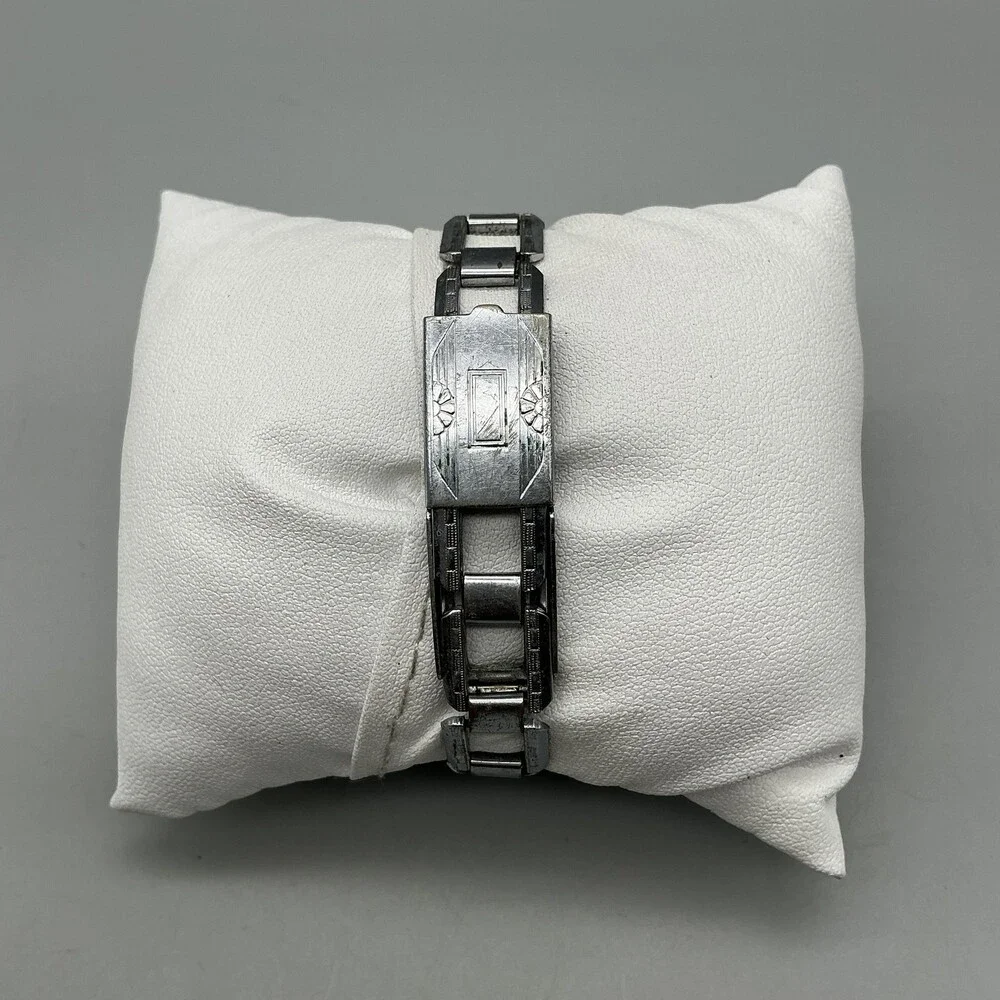 Vintage Elgin Women Watch 29mm 7 Jewels Art Deco NON WORKING Manual For Parts